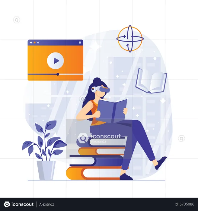 Metaverse education  Illustration