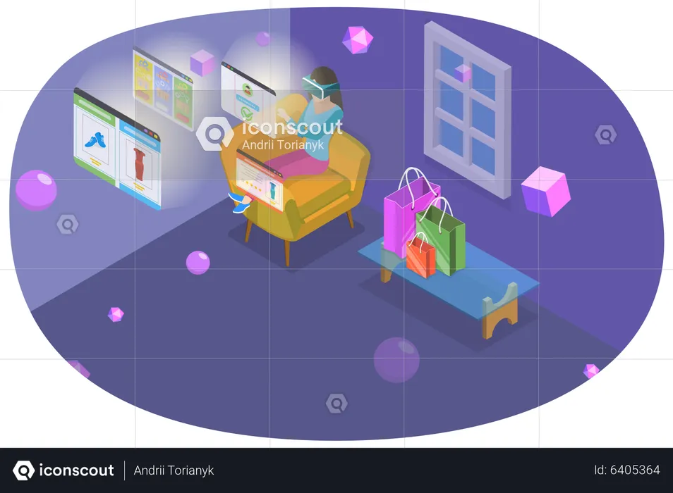 Metaverse Shopping  Illustration