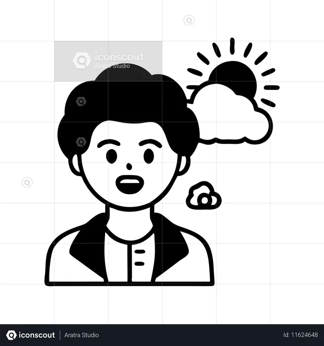 기상학자 일러스트레이션  일러스트레이션