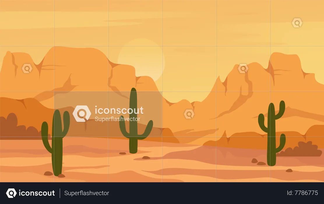 Mexican Desert  Illustration