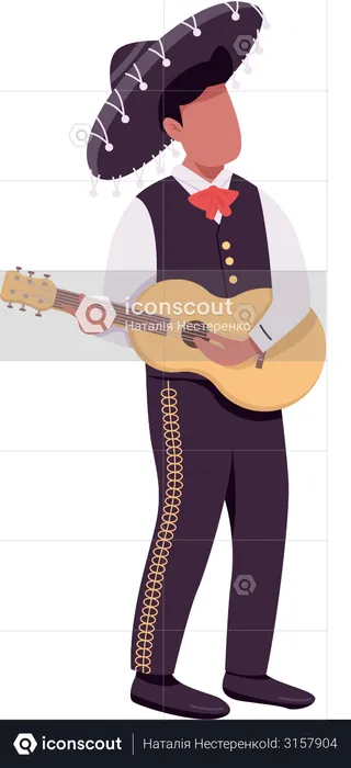 Mexican guitarist  Illustration