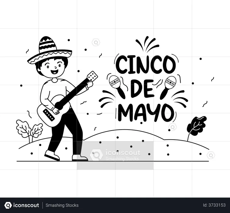 Mexican Musician  Illustration