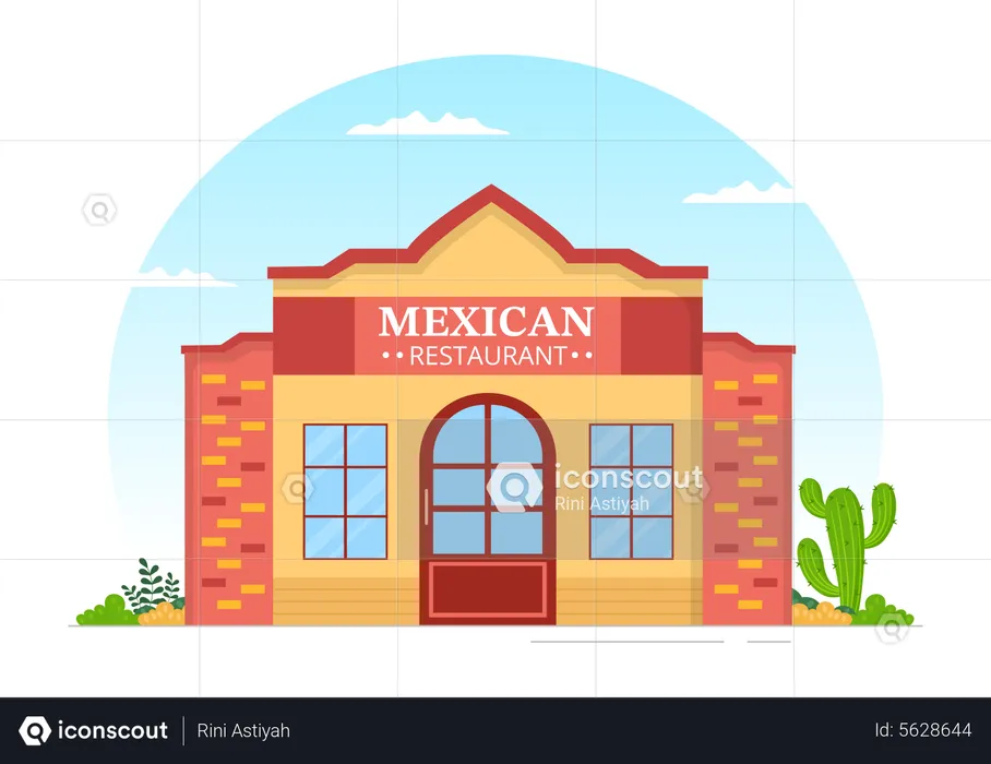 Mexican restaurant  Illustration