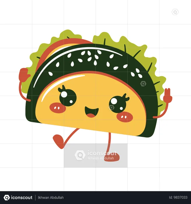 Mexican Taco Sandwich  Illustration