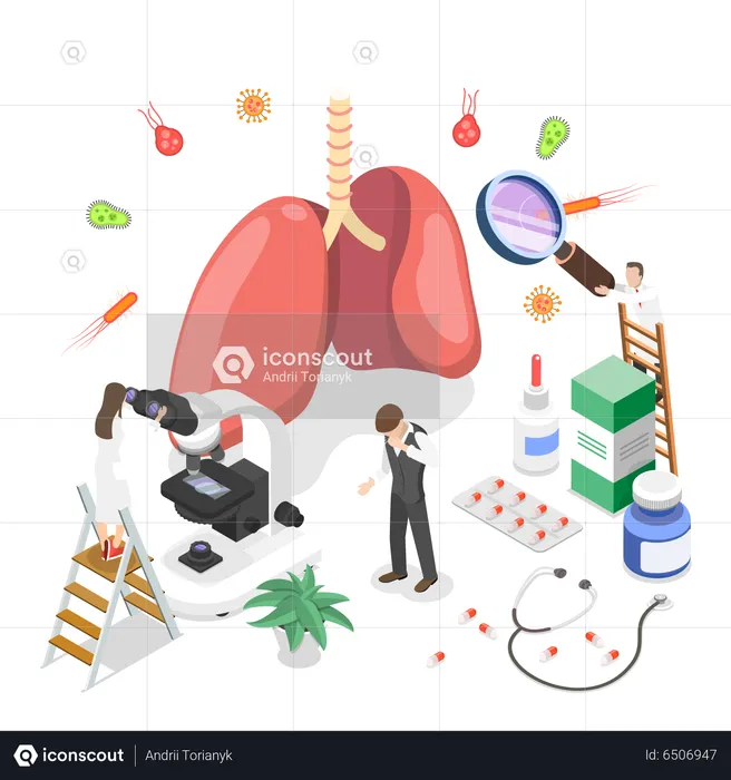 Micobactéria tuberculose  Ilustração