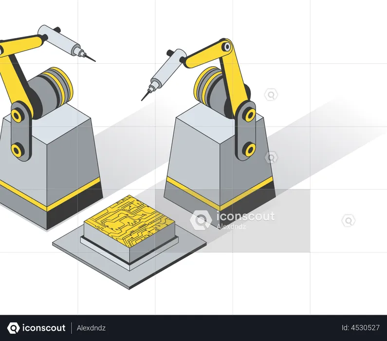 Microchip manufacturing  Illustration