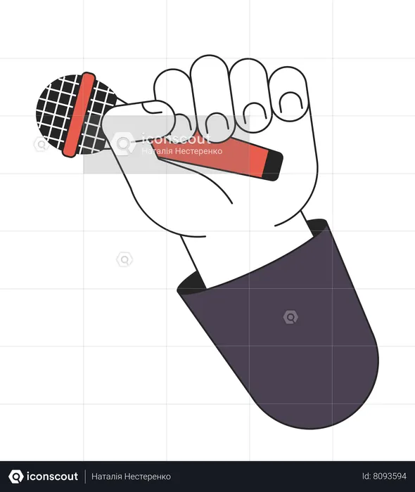 Microphone Holding  Illustration