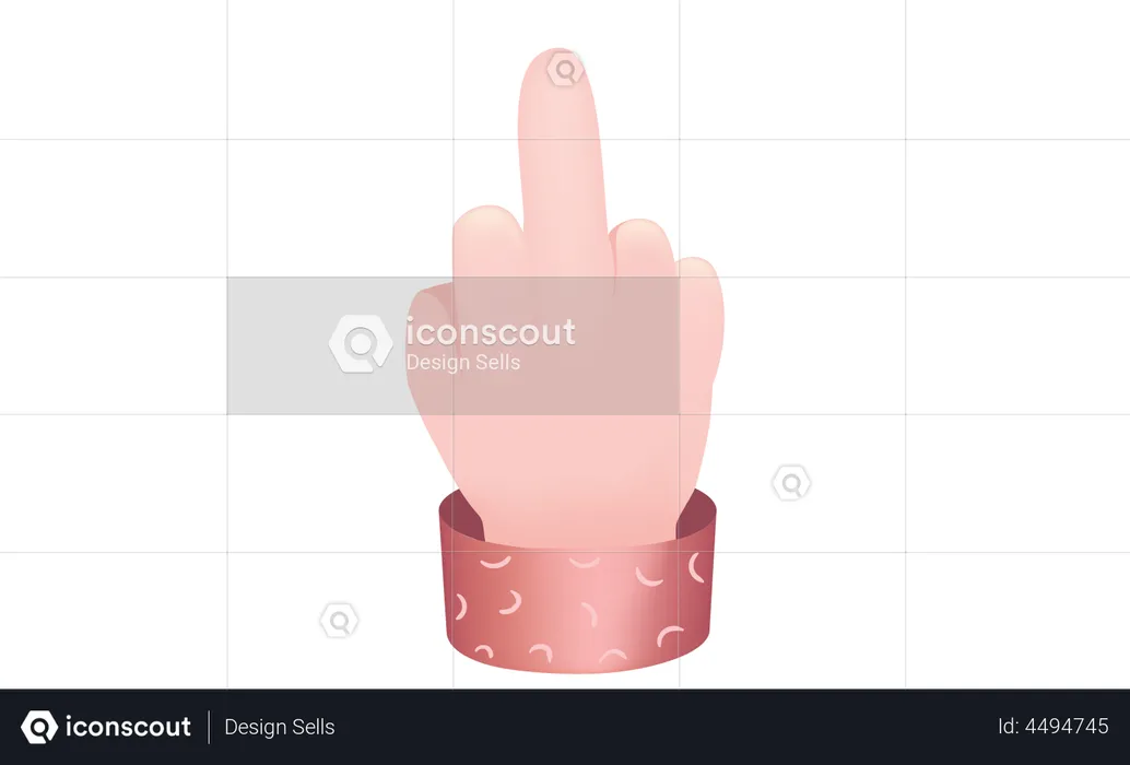Middle Finger Gesture  Illustration