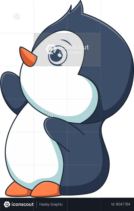 Mignon petit pingouin  Illustration