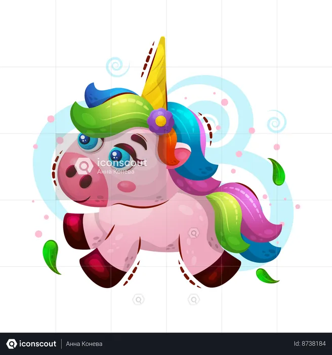 Jolie licorne  Illustration