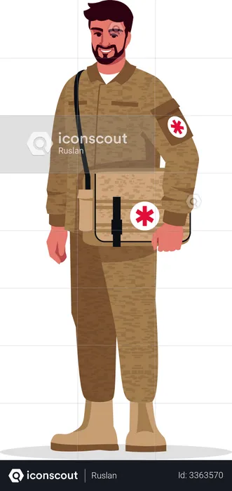 Military doctor  Illustration
