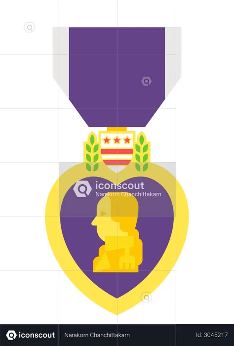 Military Merit Badge  Illustration