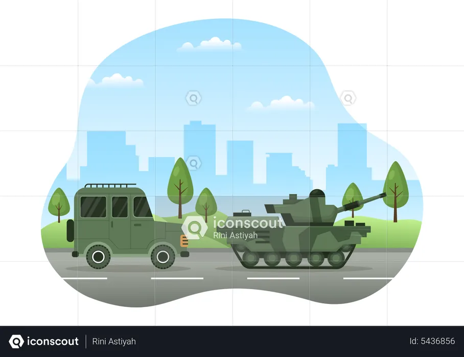 Military Vehicle  Illustration
