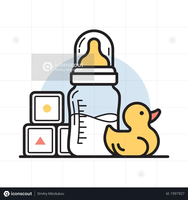 Milk Feeding Bottle  Illustration