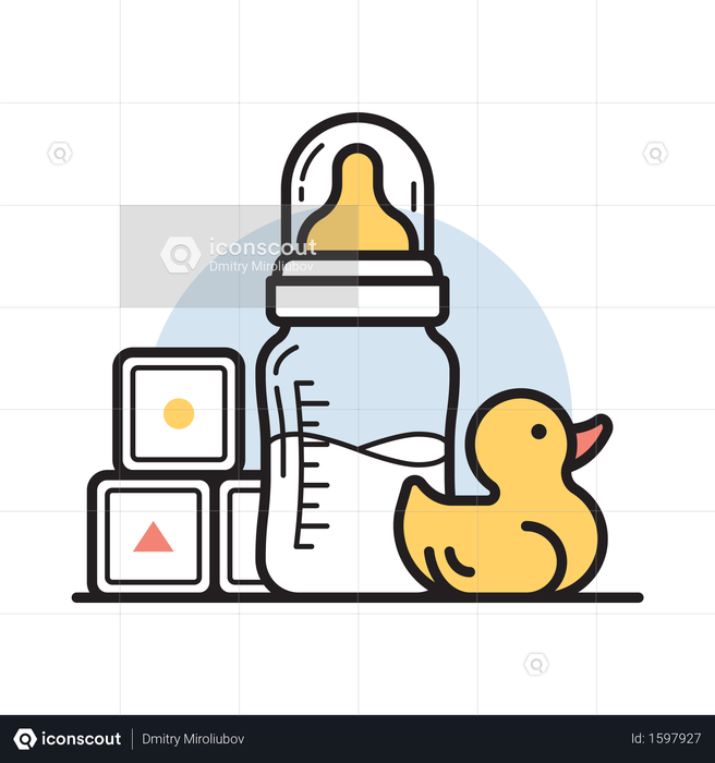 Download Premium Milk Feeding Bottle Illustration download in PNG ...