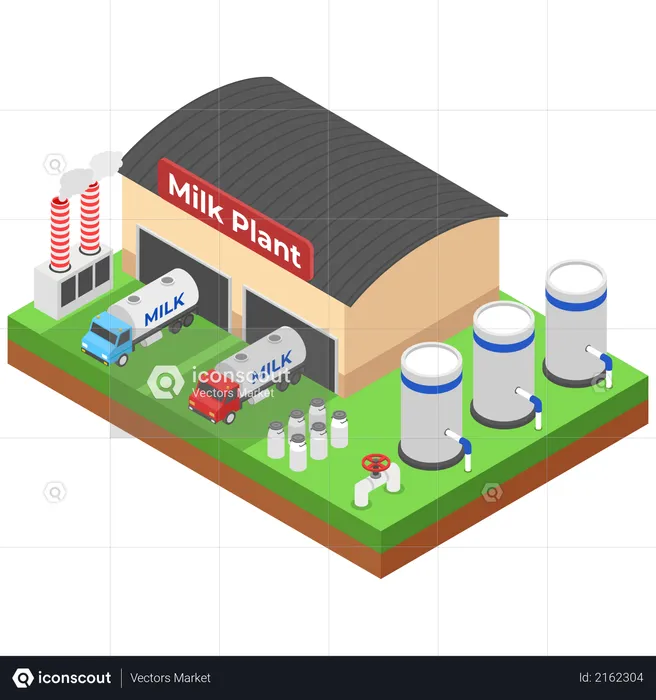 Milk Plant  Illustration