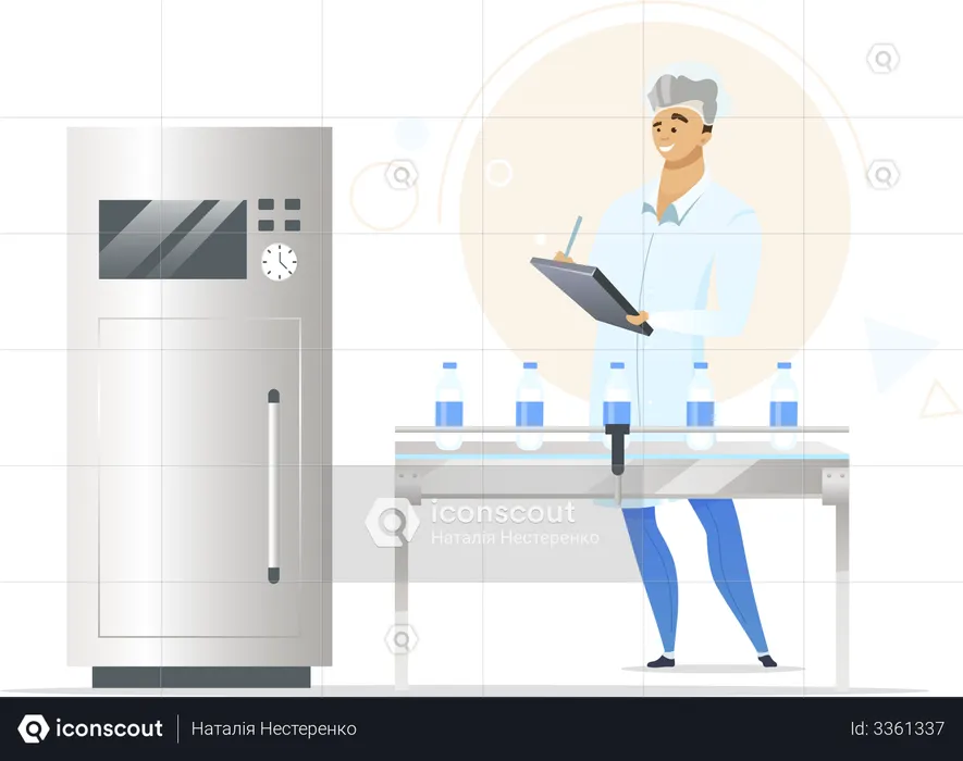 Milk production process  Illustration