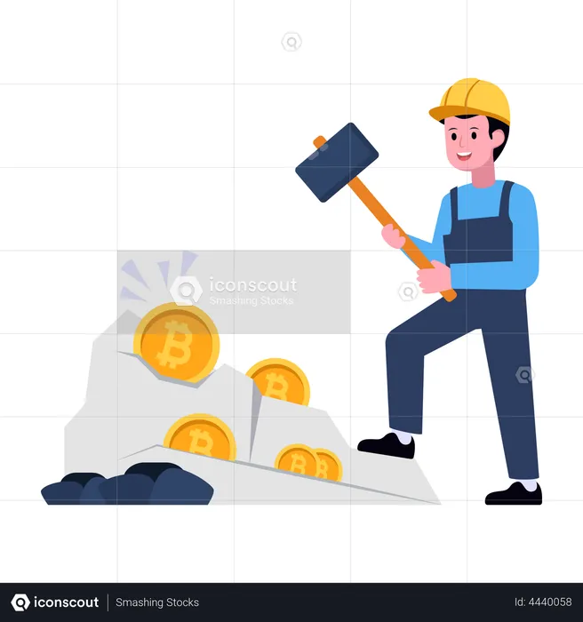 Mineração de criptografia  Ilustração