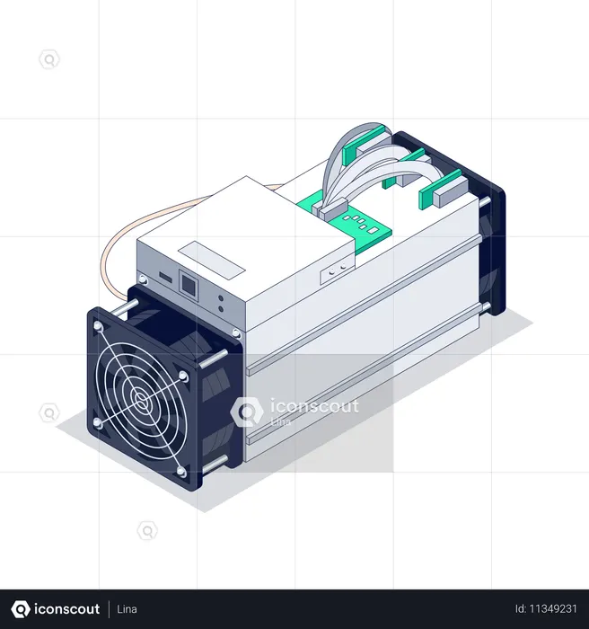 Minerador de Bitcoin ASIC  Ilustração