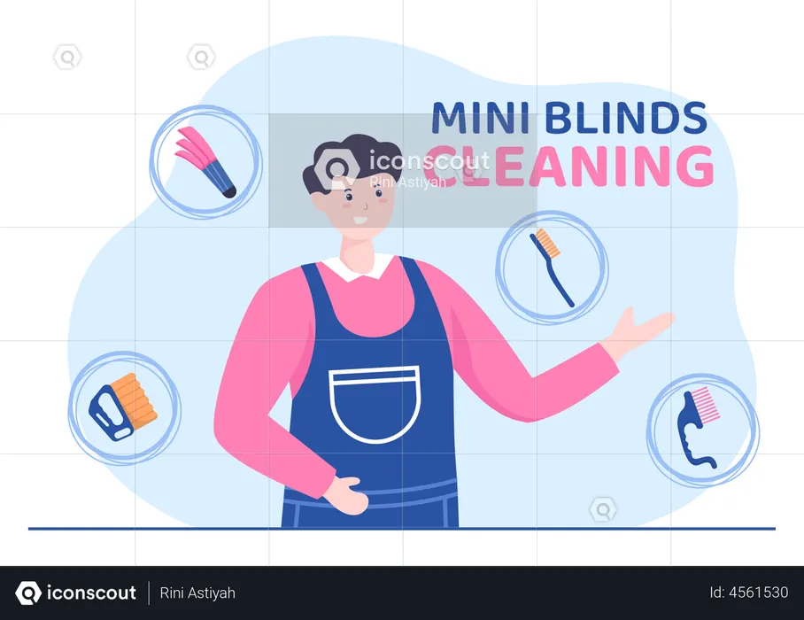 Mini Blinds Service  Illustration