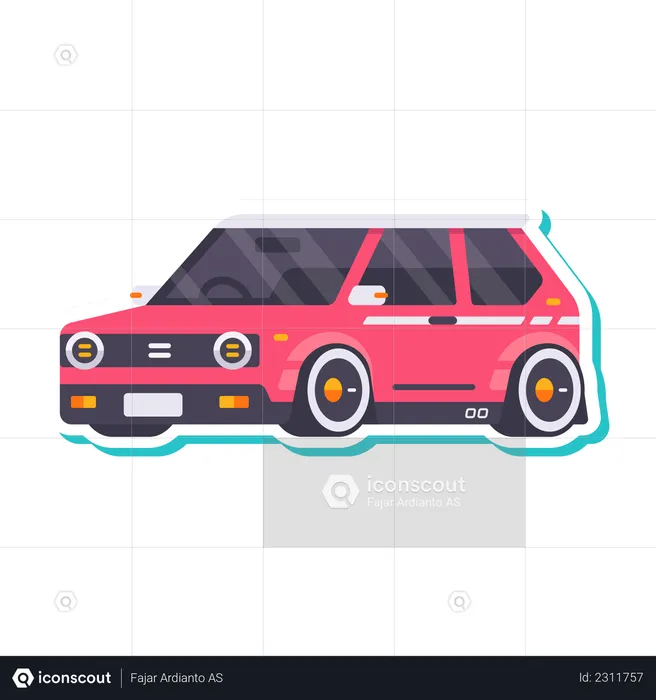 Mini sports car  Illustration