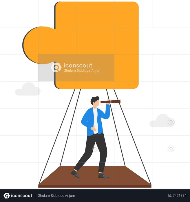 Missing elements vision to solve problem  Illustration