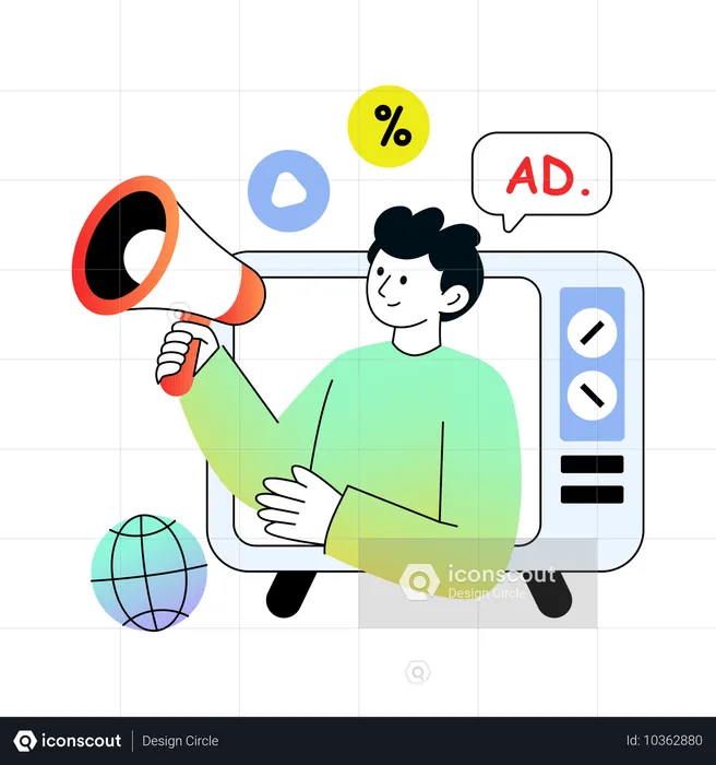 Mitarbeiter im kommerziellen Marketing  Illustration