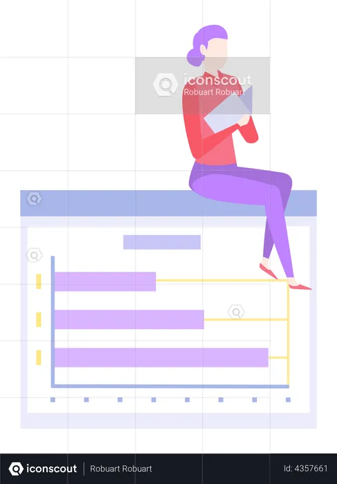 Mitarbeiterin im Bereich Datenanalyse  Illustration