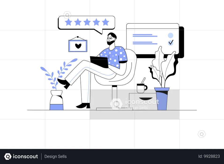 Mitarbeiterstimmen bei Online-Umfrage  Illustration
