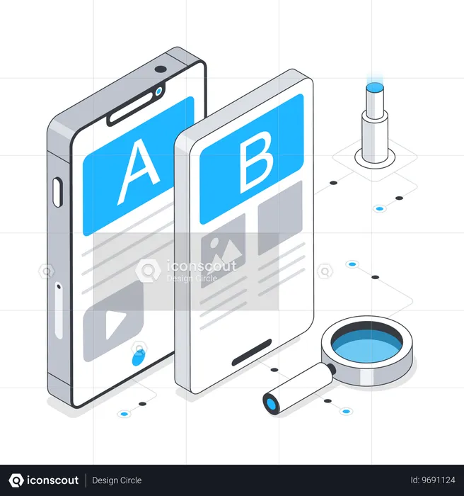 Mobiles AB-Testing  Illustration