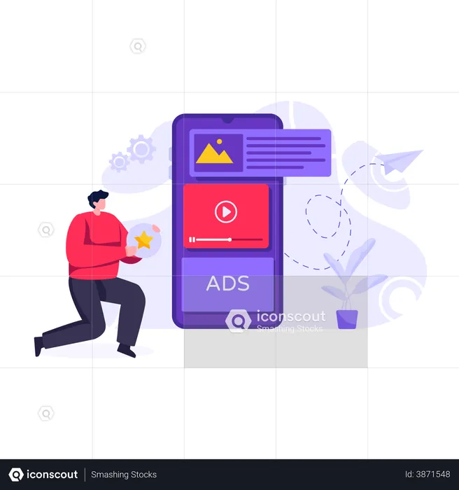 Mobile Ads  Illustration