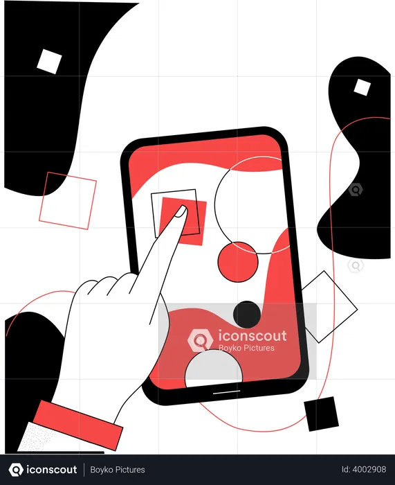 Mobile app development  Illustration