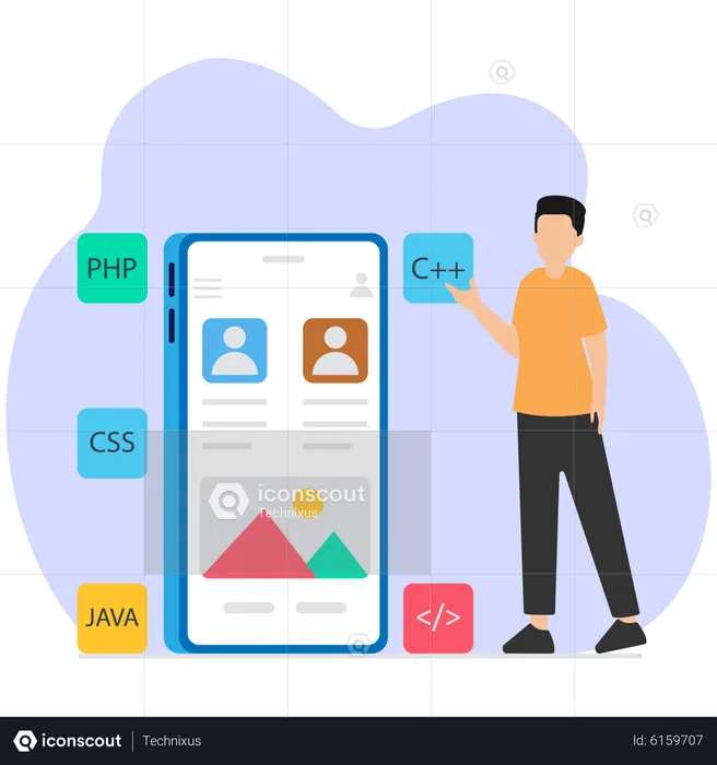 Mobile App Development  Illustration