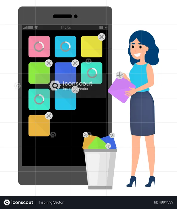 Mobile app development  Illustration