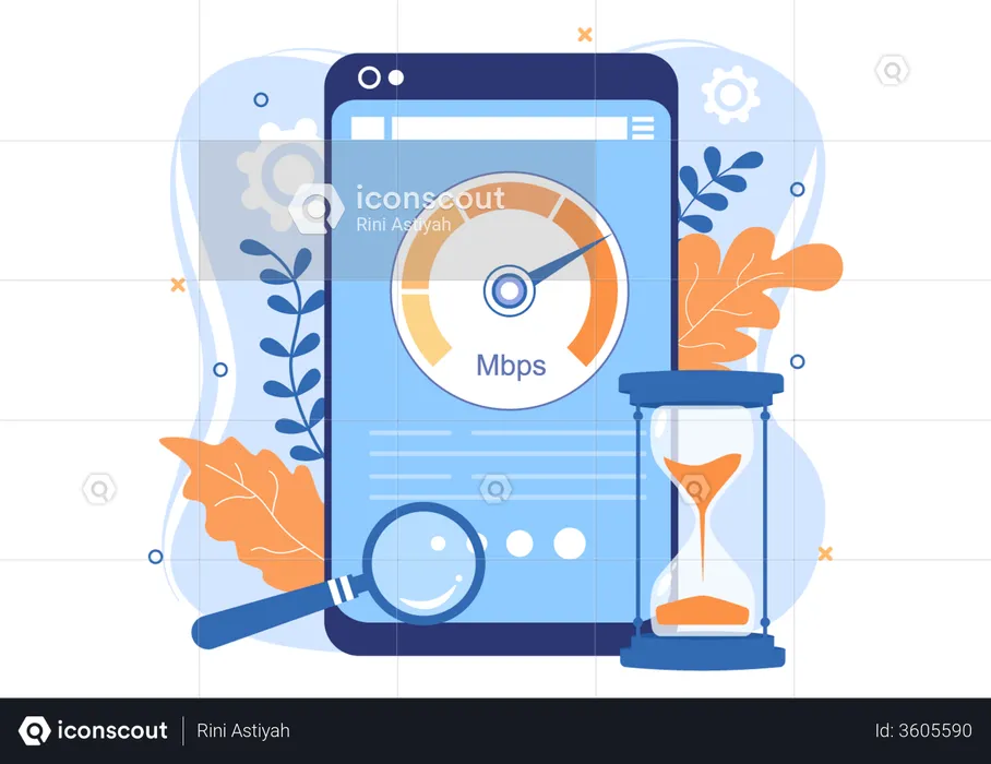 Mobile App Internet optimization  Illustration