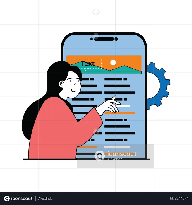 Mobile app testing  Illustration