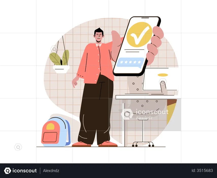 Mobile Application developer  Illustration