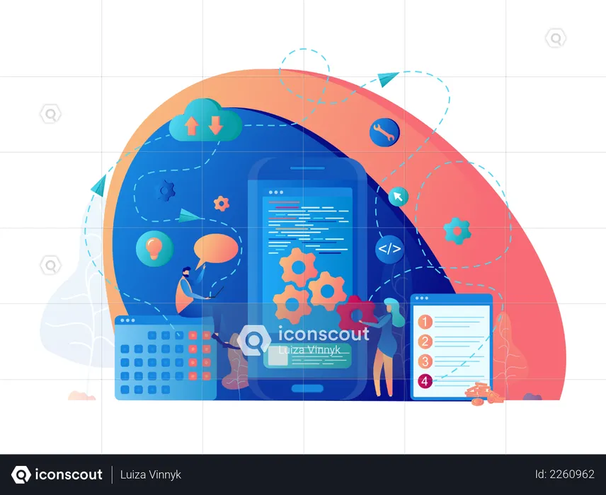 Mobile Application Development  Illustration