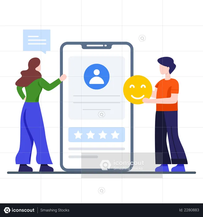 Mobile Application Rating  Illustration