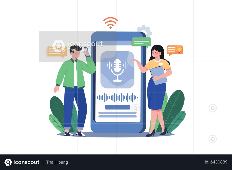 Mobile Assistant  Illustration