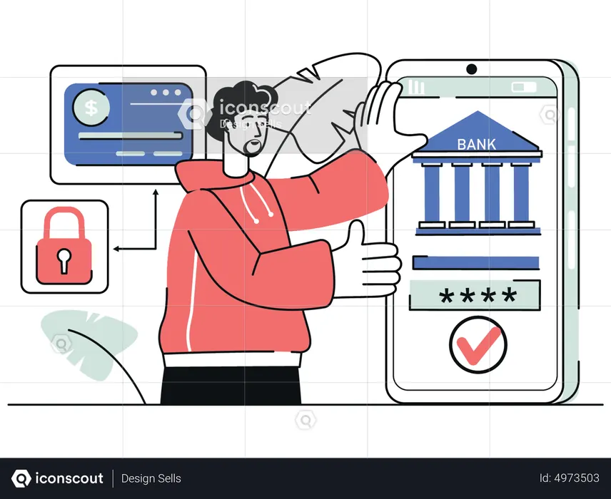 Mobile banking  Illustration