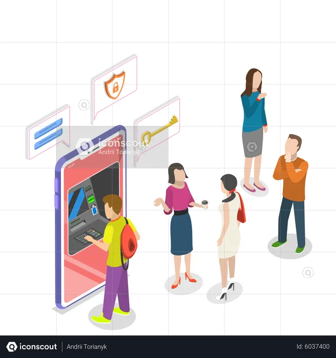 Mobile Banking  Illustration