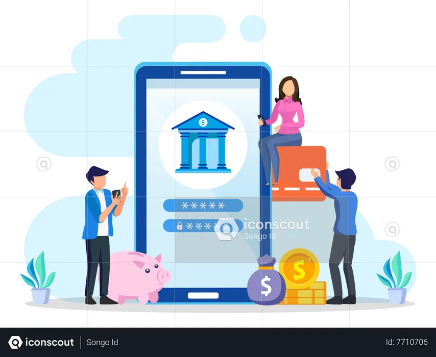 Best Mobile Banking Illustration Download In Png Vector Format Best Mobile Banking Illustration Download In Png Vector Format