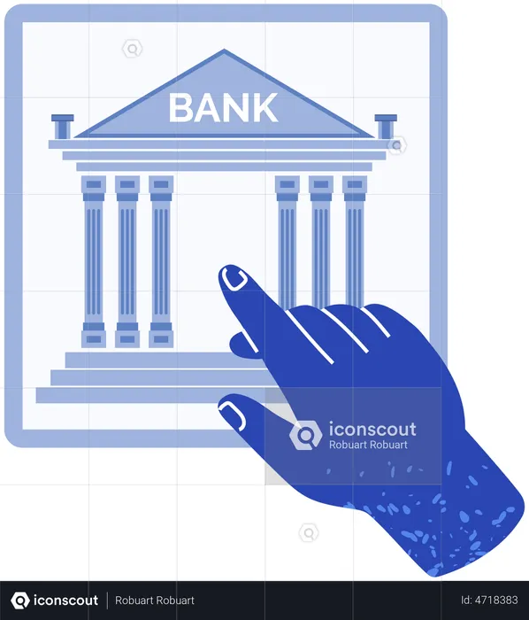 Mobile banking app services  Illustration