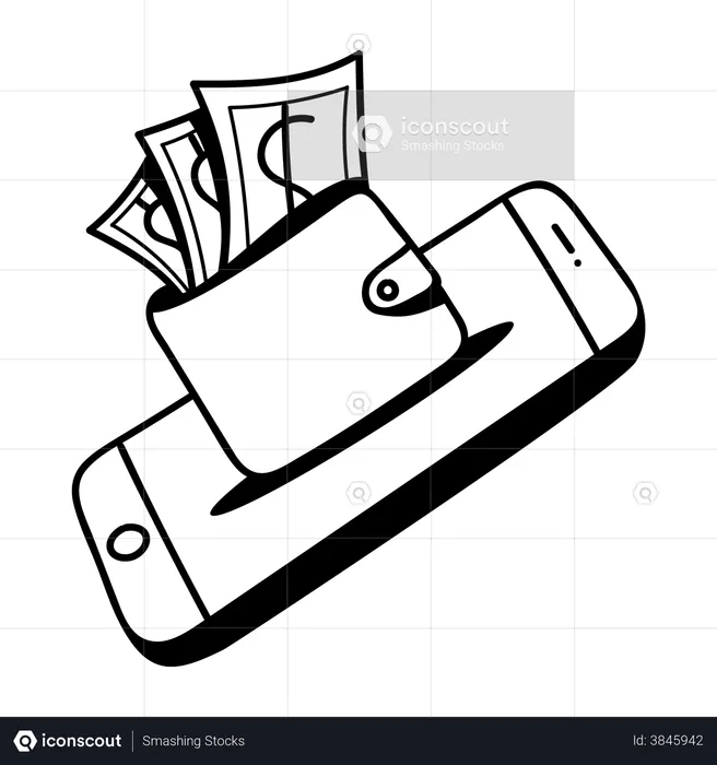 Mobile Banking  Illustration