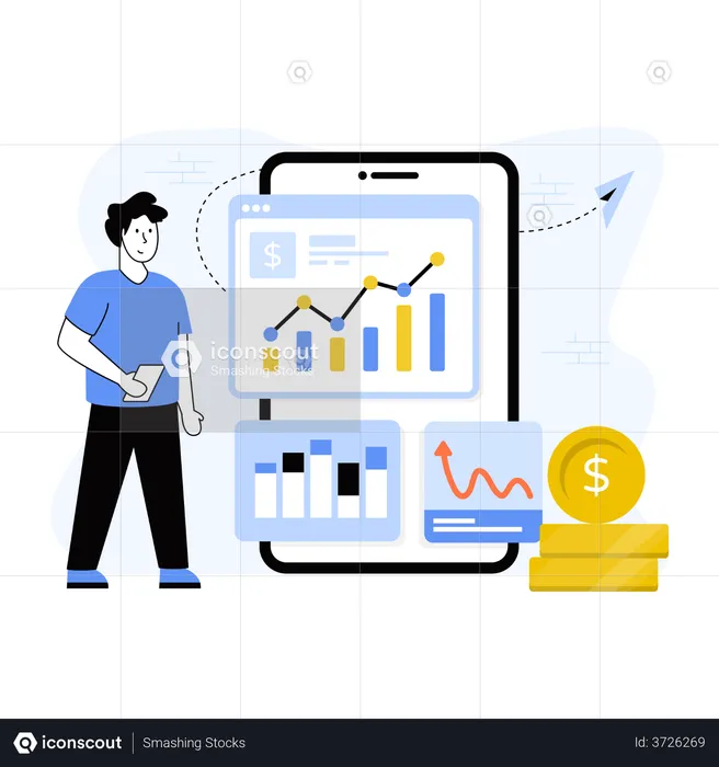 Mobile Business  Illustration