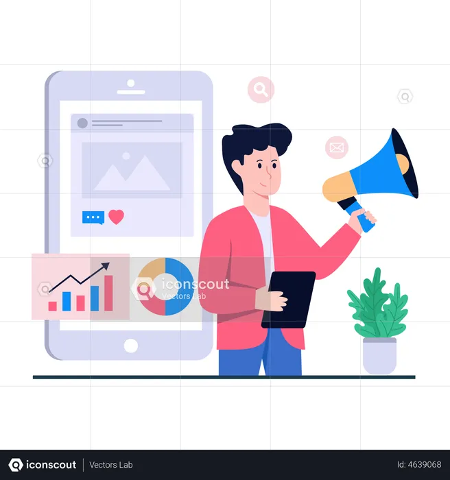 Mobile Business Marketing  Illustration