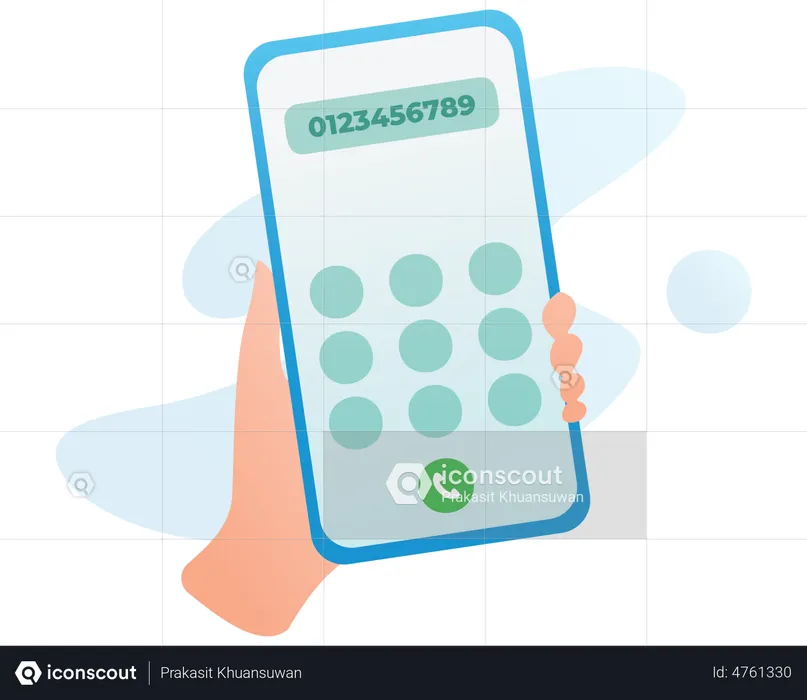 Mobile calculator application  Illustration