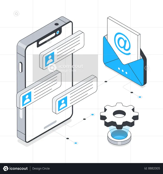 Mobile Chat Setting  Illustration