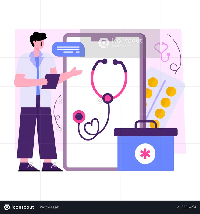 Mobile Checkup  Illustration
